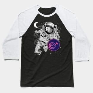 Astronaut Reaching Evergrow Crypto EGC Coin To The Moon Crypto Token Cryptocurrency Wallet Birthday Gift For Men Women Kids Baseball T-Shirt